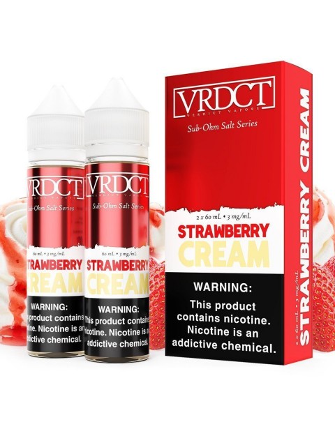 Strawberry Cream by VERDICT SUB OHM SALT SERIES E-Liquid 2X 60ml