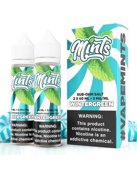 Wintergreen by MINTS SUB OHM SALT SERIES E-Liquid 2X 60ML