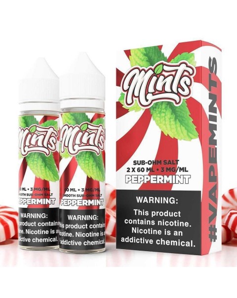 Peppermint by MINTS SUB OHM SALT SERIES E-Liquid 2X 60ML