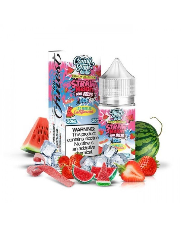 Straw Melon Sour Belts Menthol by Finest SaltNic 3...